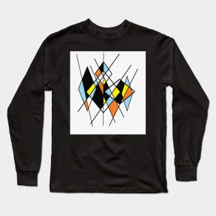 Geometric white mult Long Sleeve T-Shirt